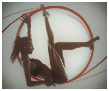 Female in hoop — figure reference