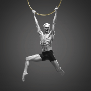 Male Hoop 8 Turntable — figure reference