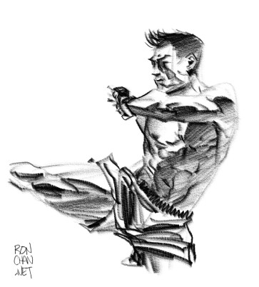 Kickboxer study 01 — figure reference