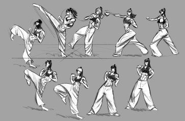 Gesture Kick Unfolded — figure reference