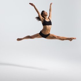 Asian dance jump — figure reference