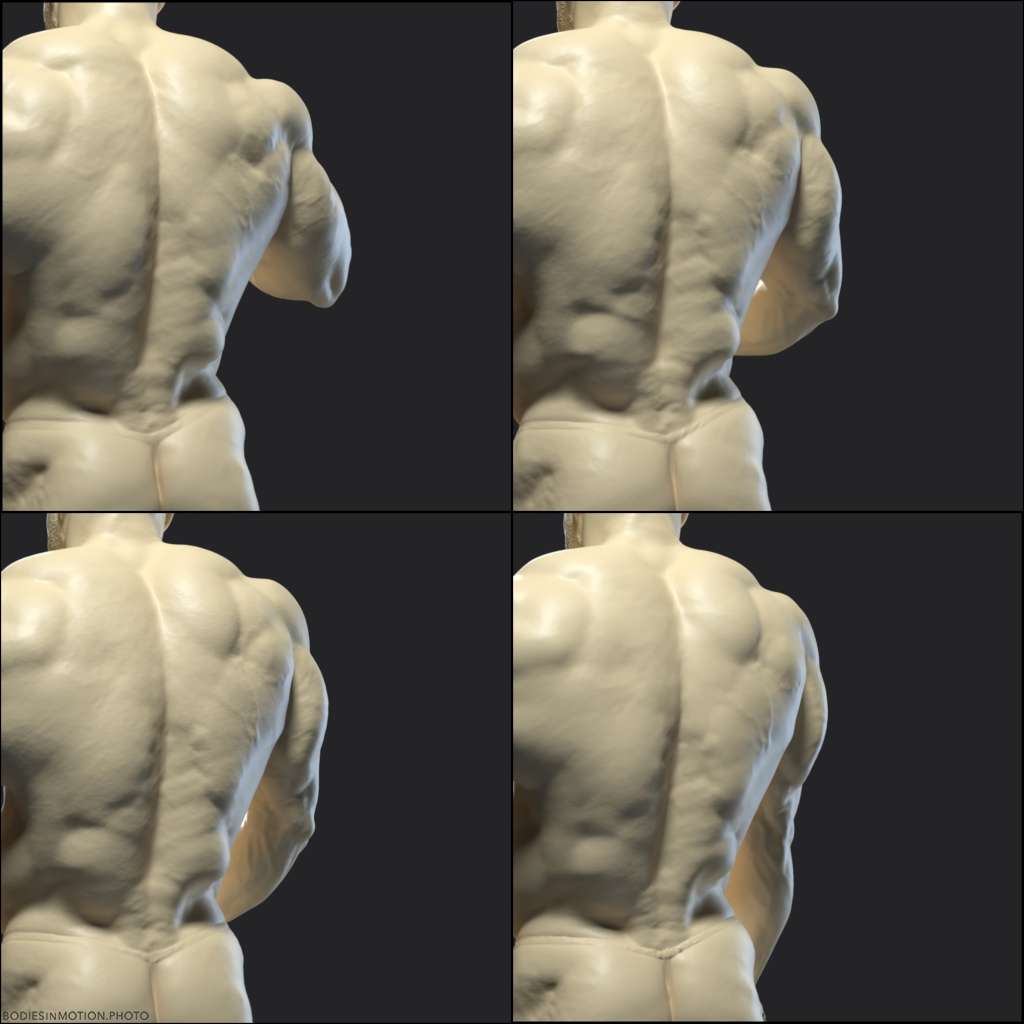 Muscular male triceps extension threePoint — figure reference