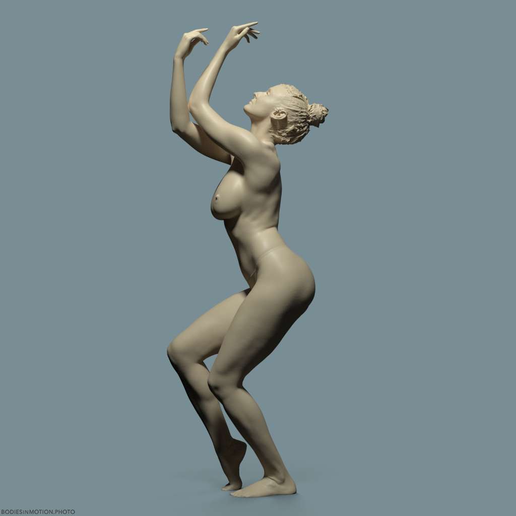 BaseFemale pose 1 keyLightBlue — figure reference