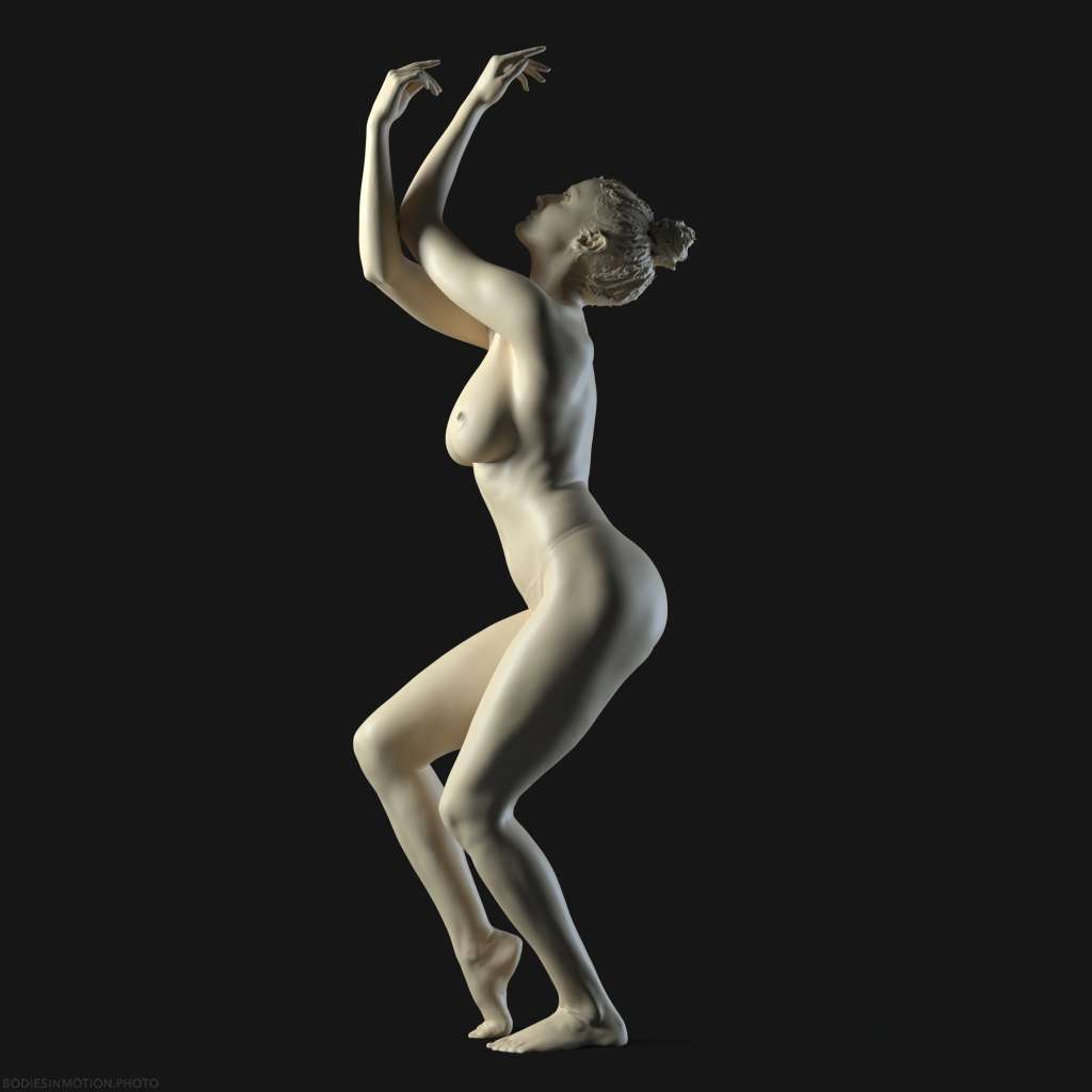 Base Female Pose 1 rim — figure reference