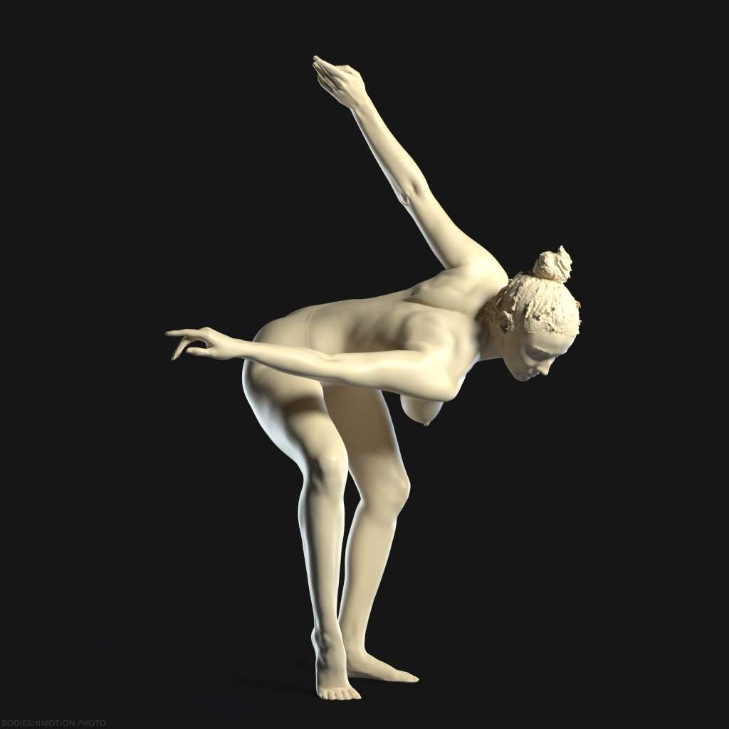 BaseFemale pose 4 threePoint — figure reference