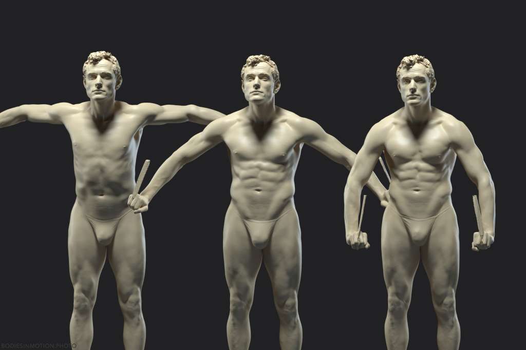 BaseMale chest press lower threePoint — figure reference