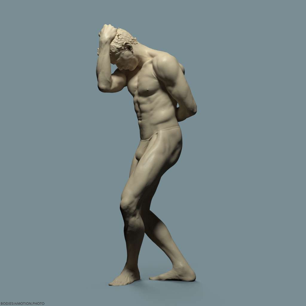 BaseMale pose 4 keyLightBlue — figure reference