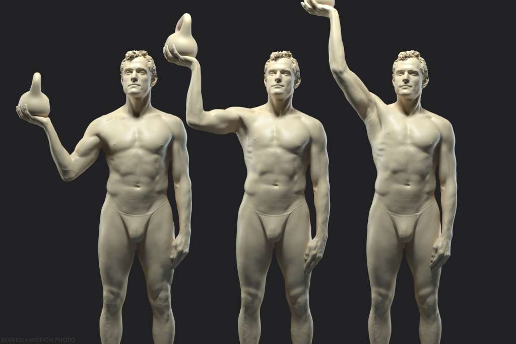 BaseMale shoulder press threePoints — figure reference