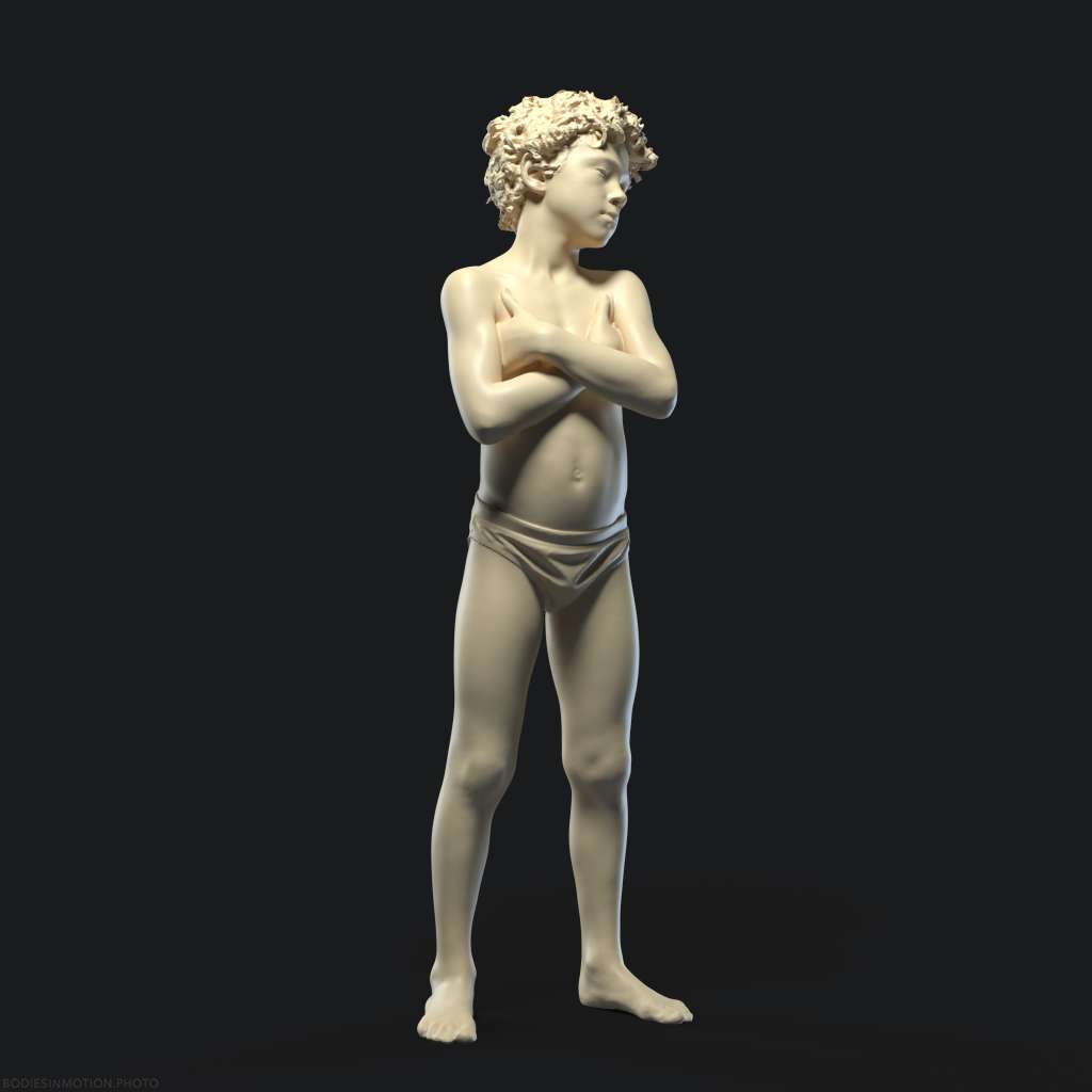 Child pose 3 threePoint — figure reference