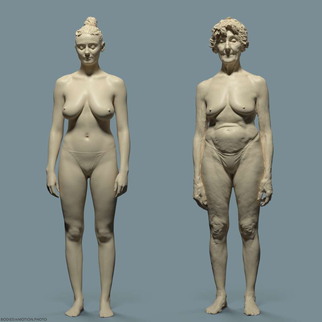 Female Young vs Old keyLightBlue — figure reference