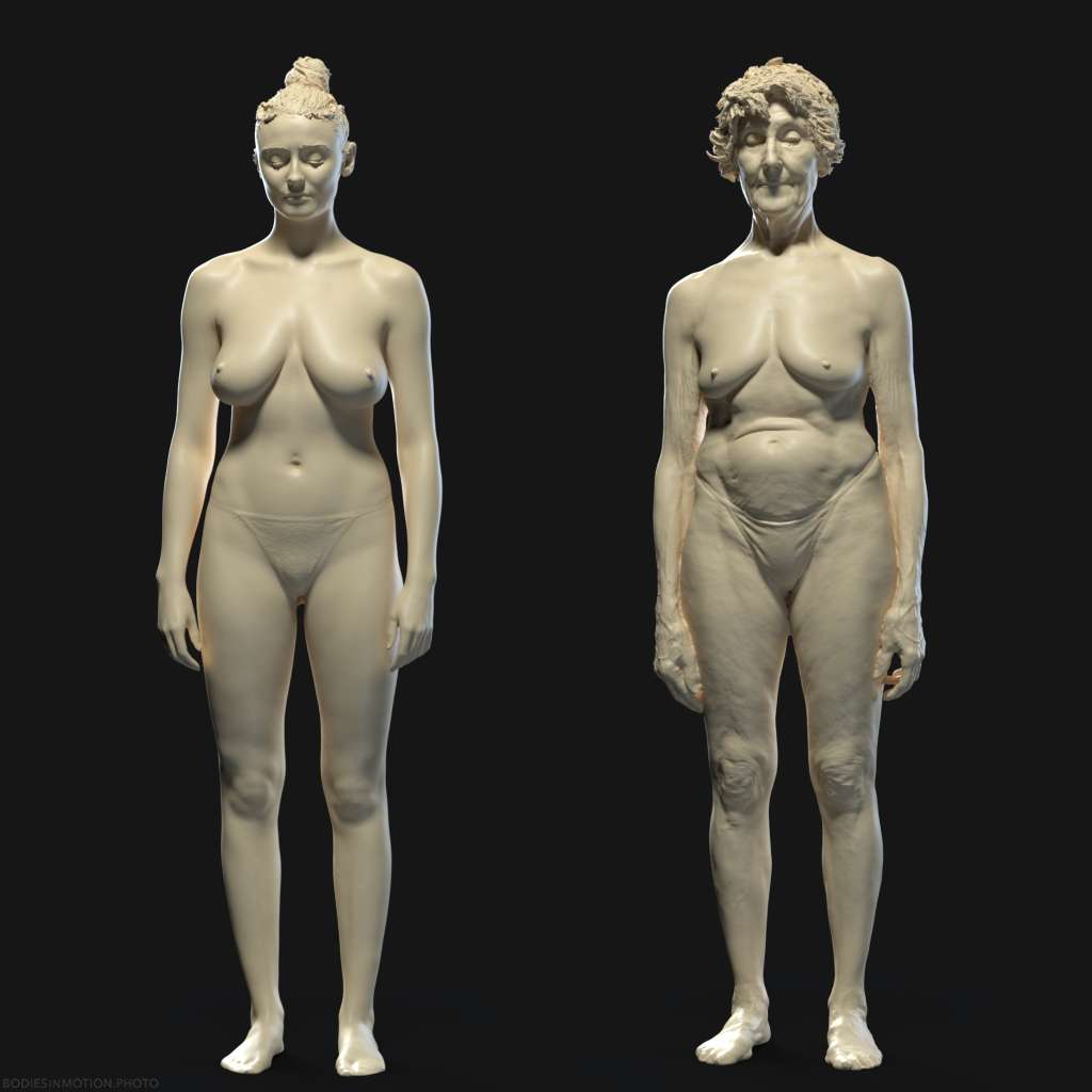 Female Young vs Old threePoint — figure reference