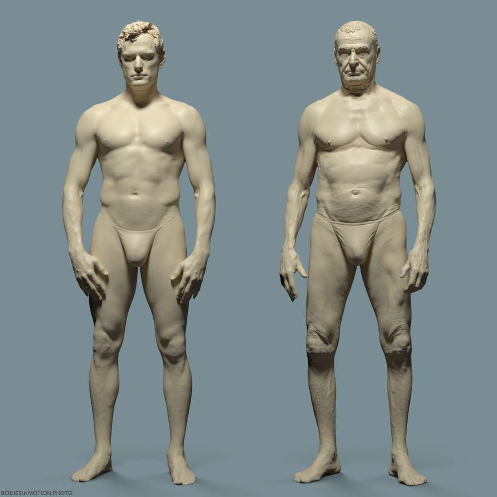 Male Young vs Old keyLightBlue — figure reference