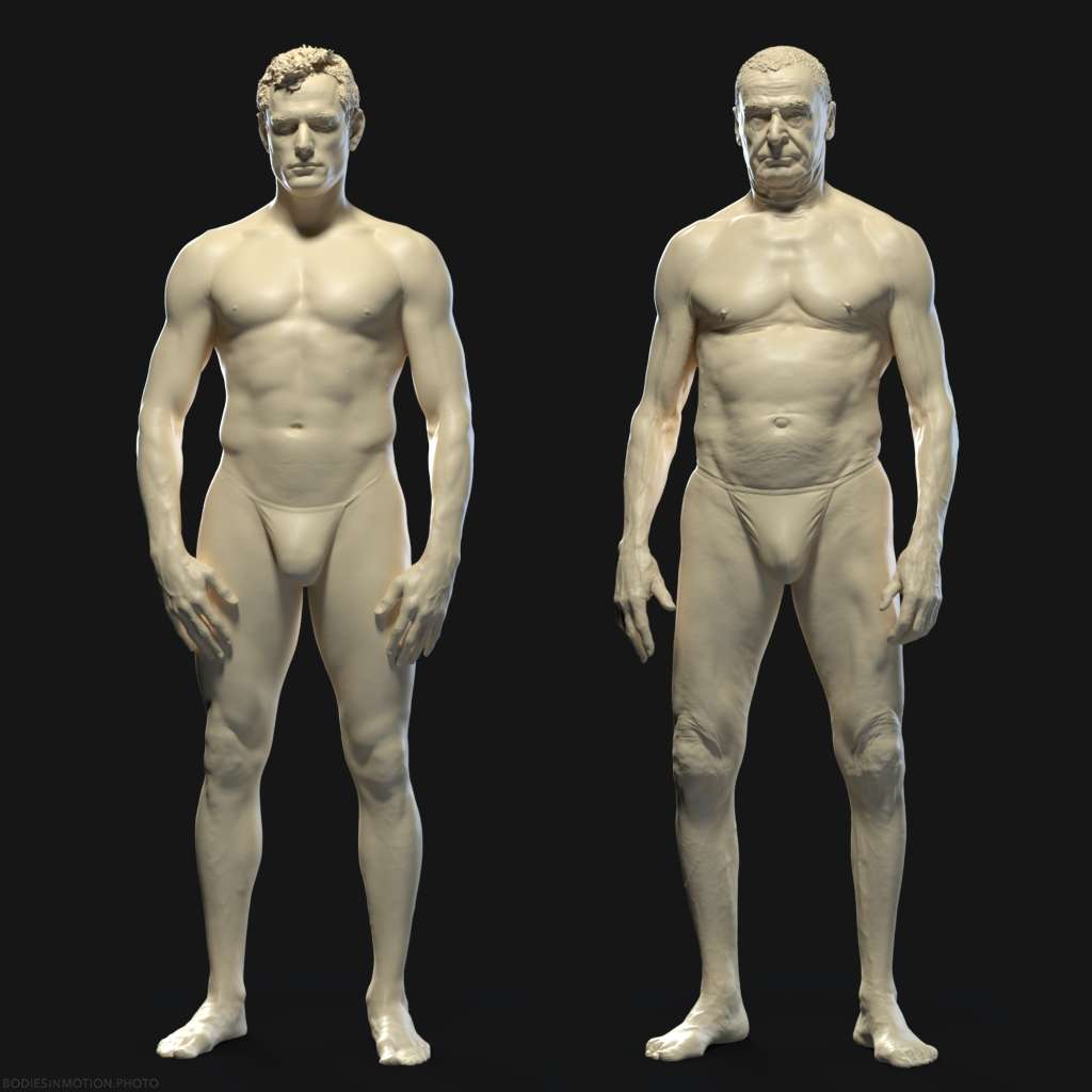 Male Young vs Old threePoint — figure reference