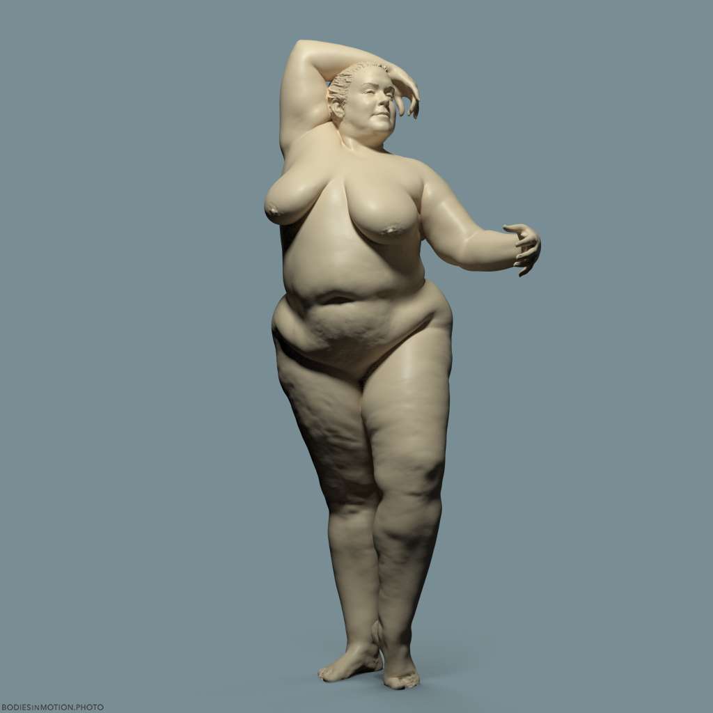 LargeFemale pose 1 keyLightBlue — figure reference