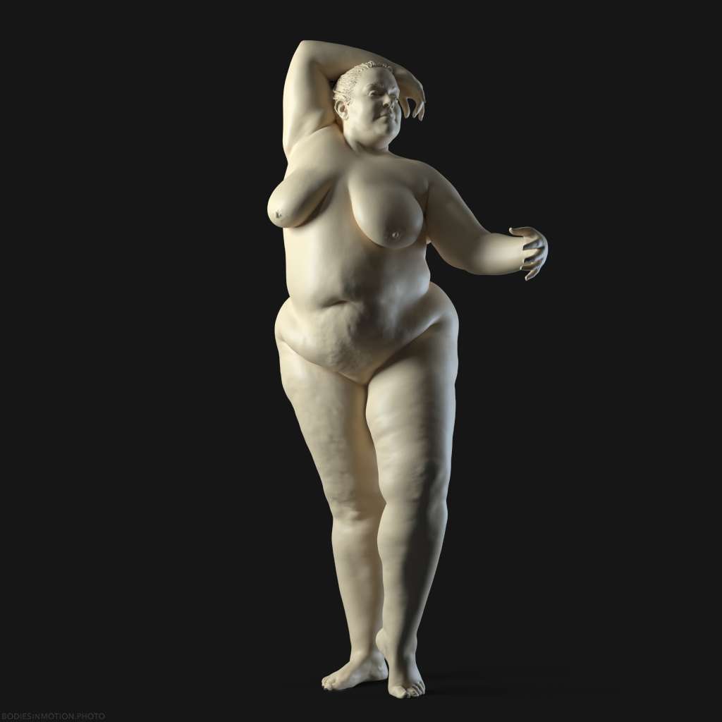 LargeFemale pose 1 rim — figure reference