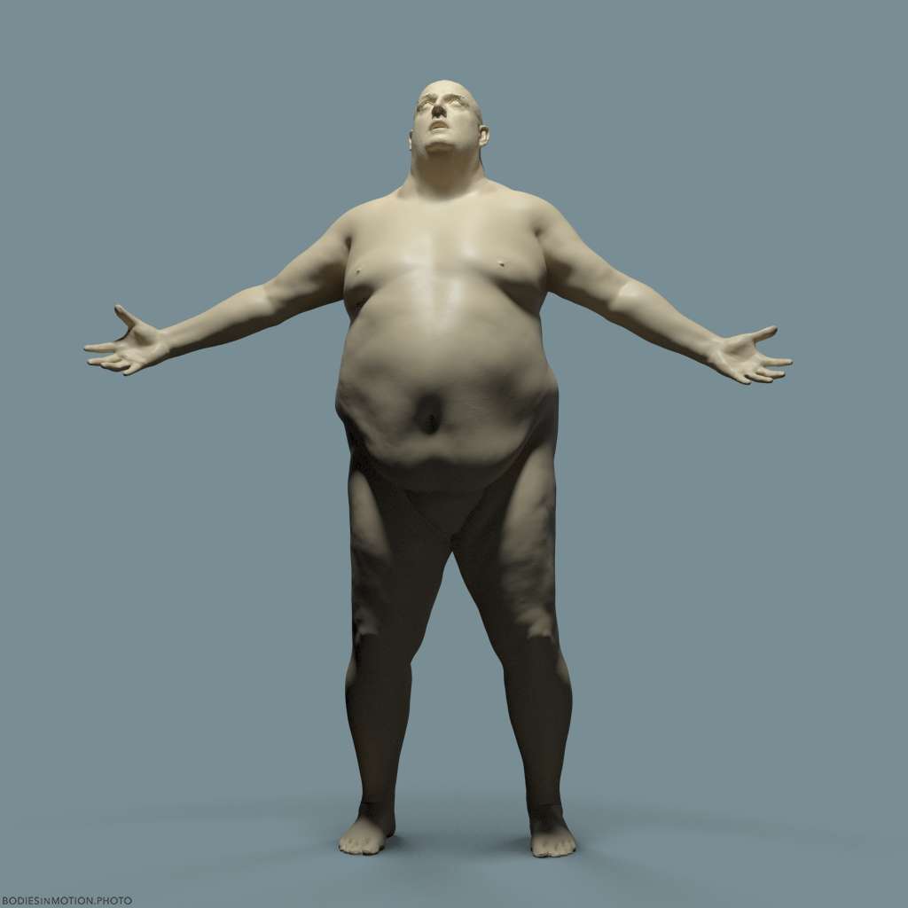 LargeMale pose 4 keyLightBlue — figure reference