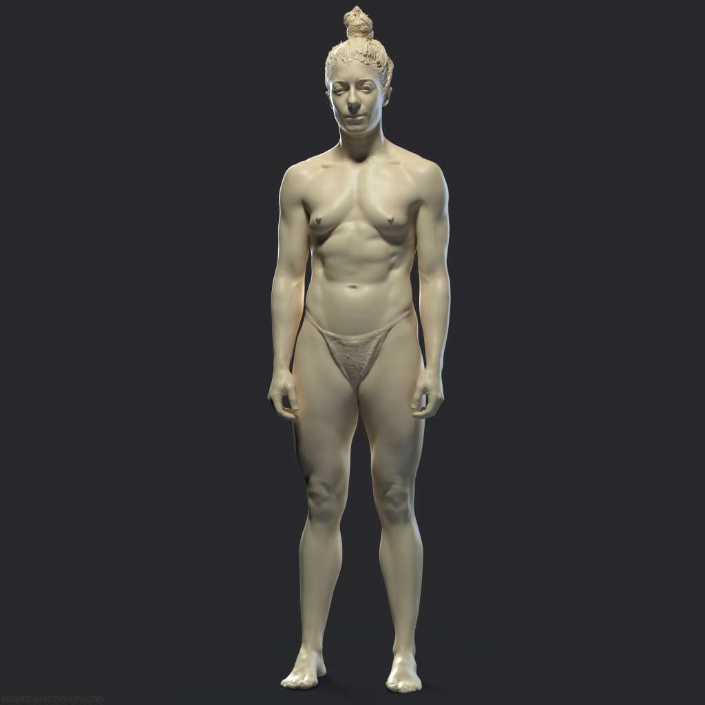 Muscular Female neutral threePoint — figure reference