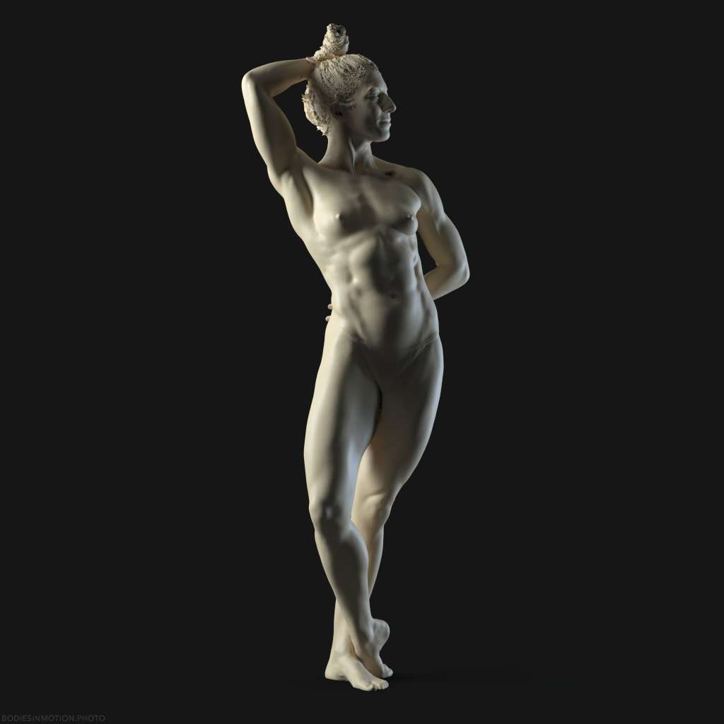 MuscularFemale pose 1 rim — figure reference