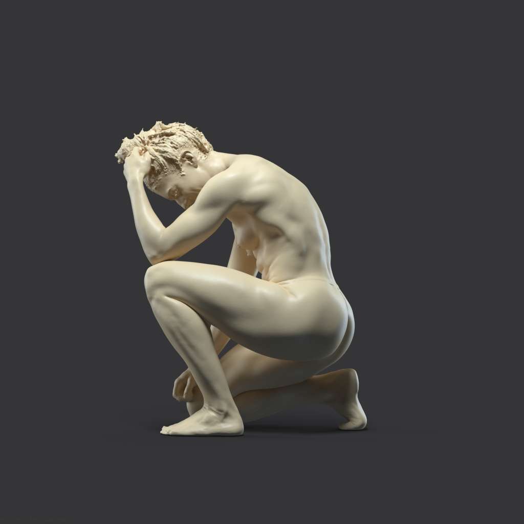MuscularFemale pose 5 threePoint — figure reference