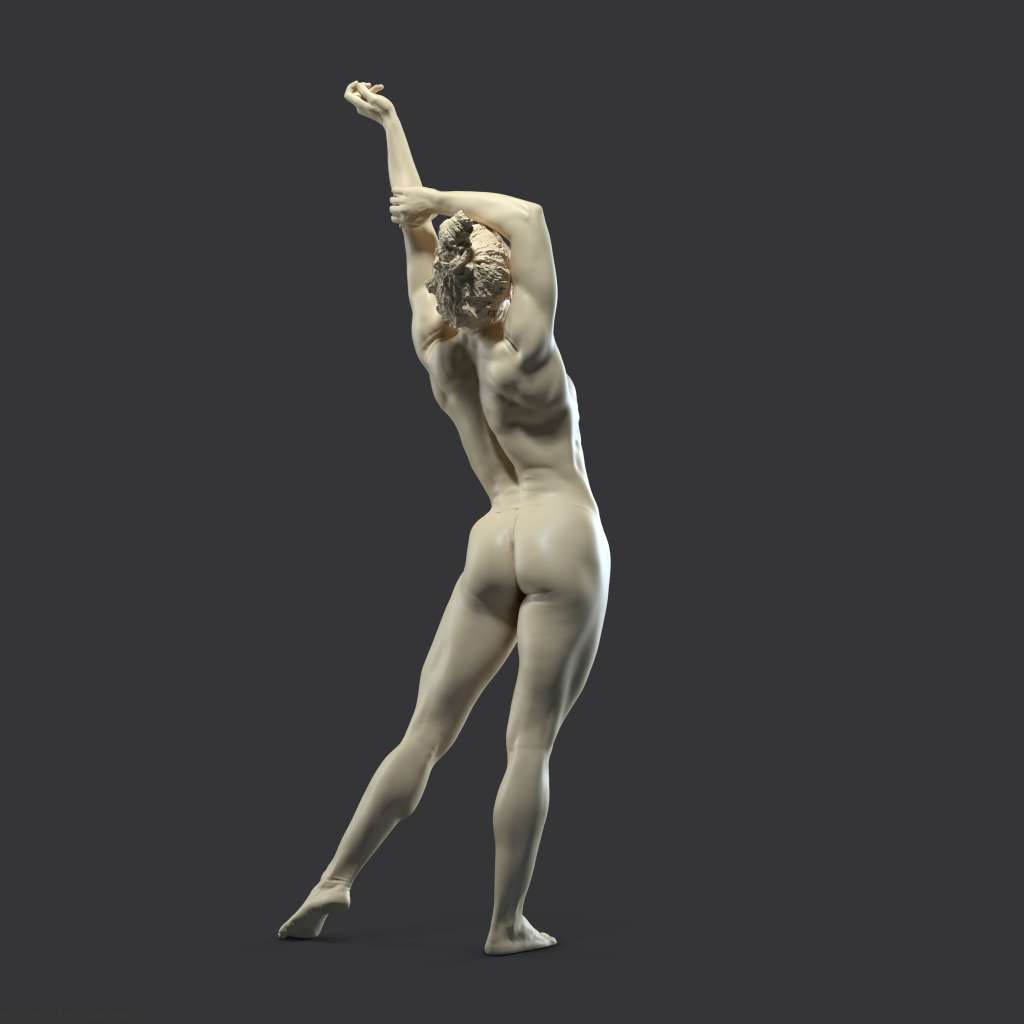 MuscularFemale pose 7 threePoint — figure reference