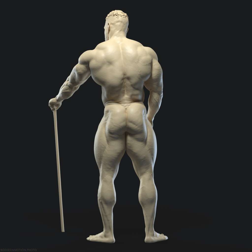 MuscularMale pose 12 threePoint — figure reference