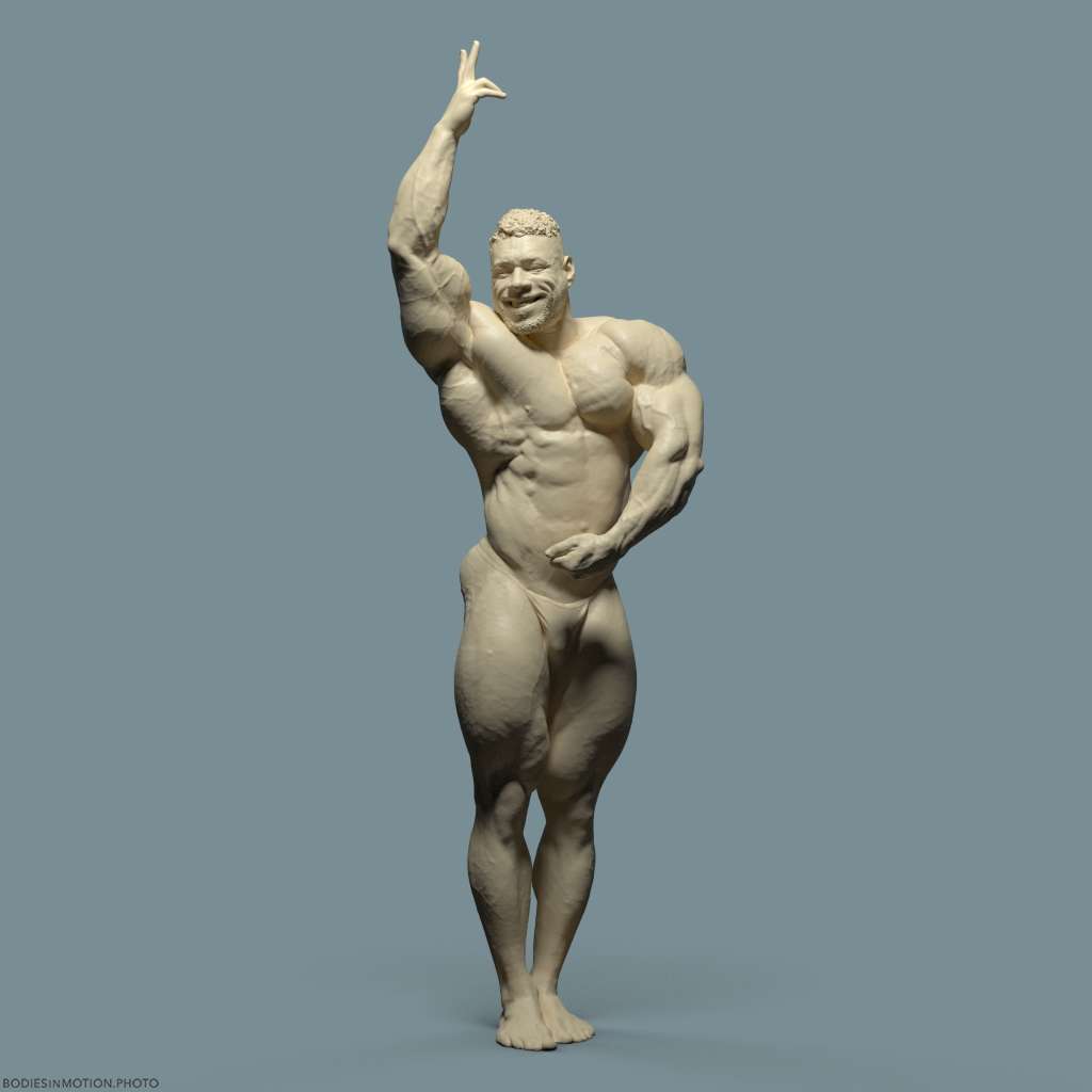MuscularMale pose 3 keyLightBlue — figure reference