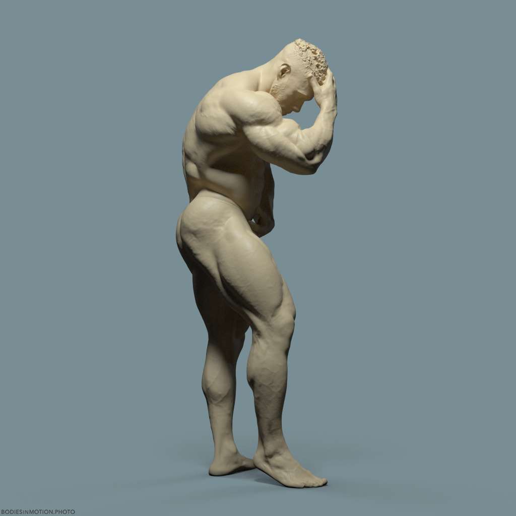 MuscularMale pose 4 keyLightBlue — figure reference