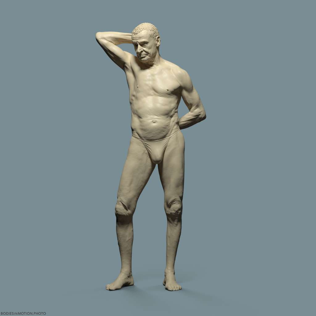 OldMale pose 1 keyLightBlue — figure reference