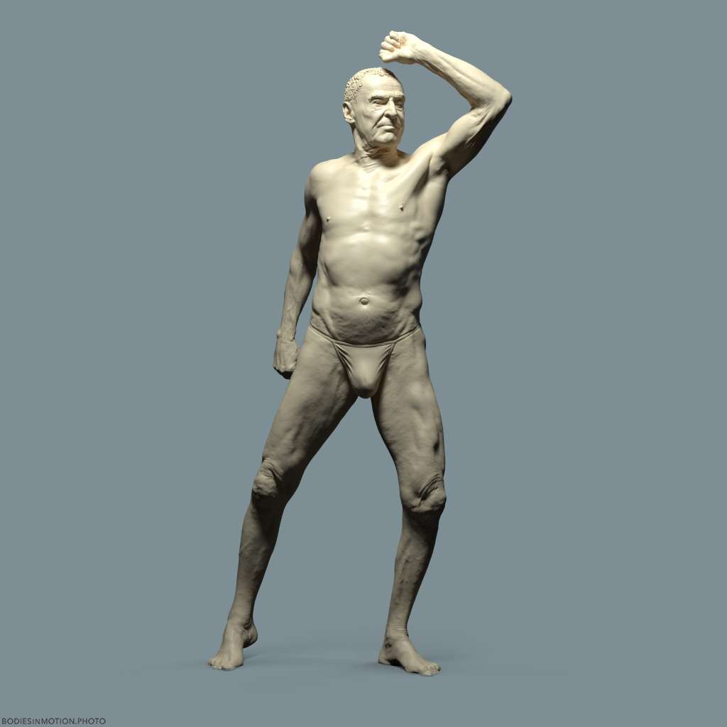 OldMale pose 3 keyLightBlue — figure reference