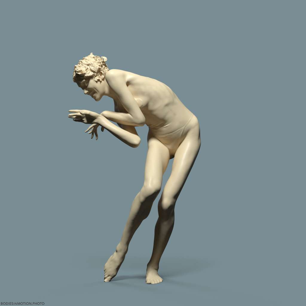 SkinnyFemale pose 3 keyLightBlue — figure reference