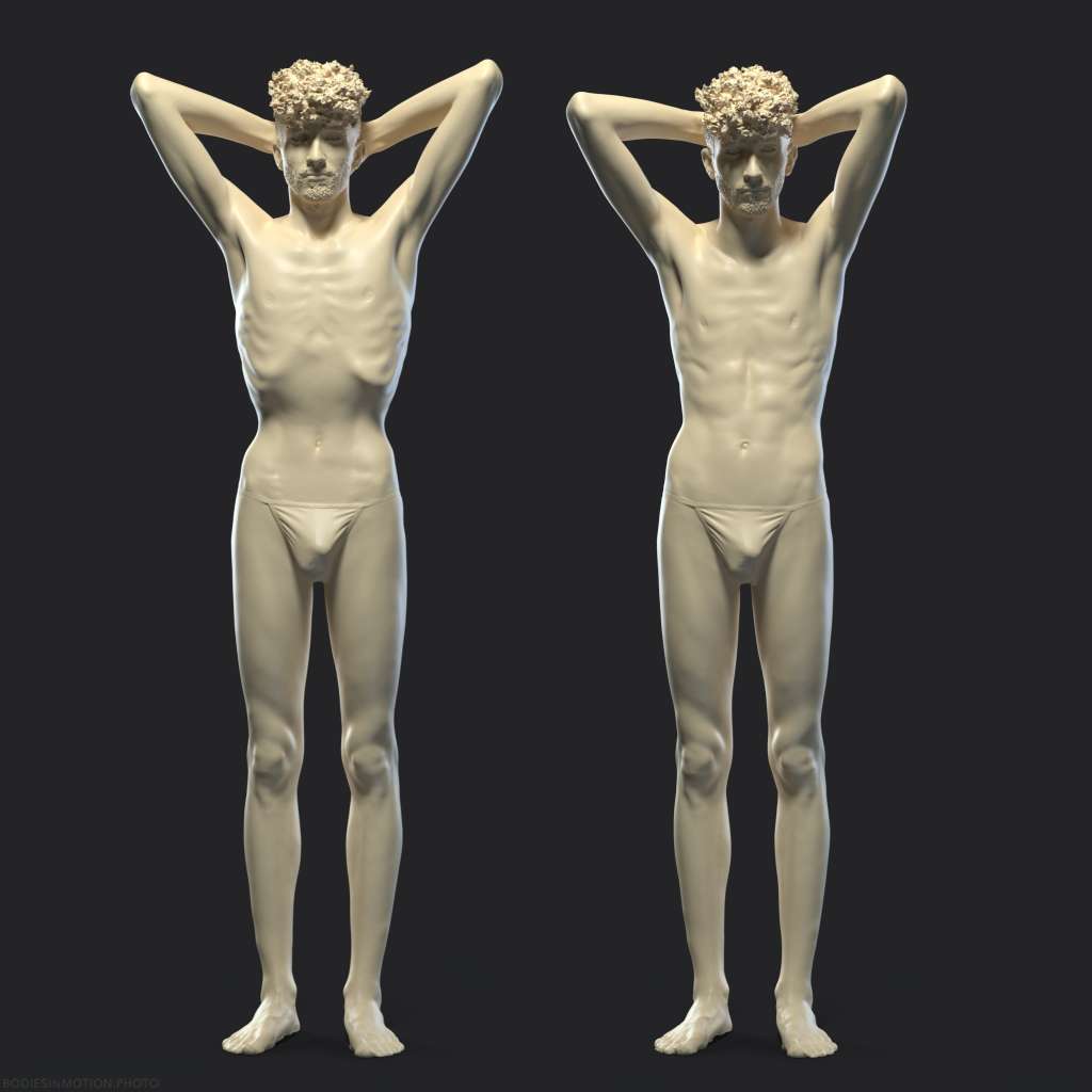 SkinnyMale abdomen flex inhale threePoint — figure reference
