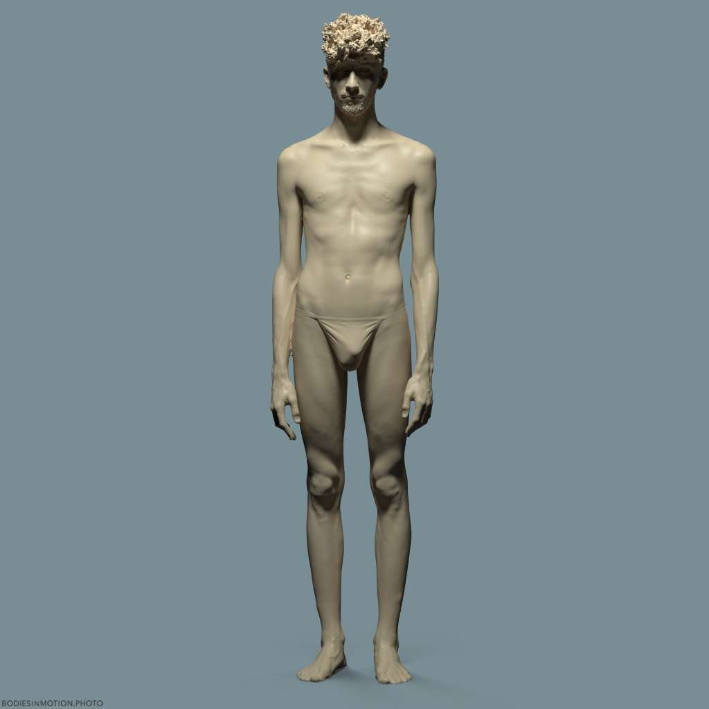 Skinny Male neutral keyLightBlue — figure reference