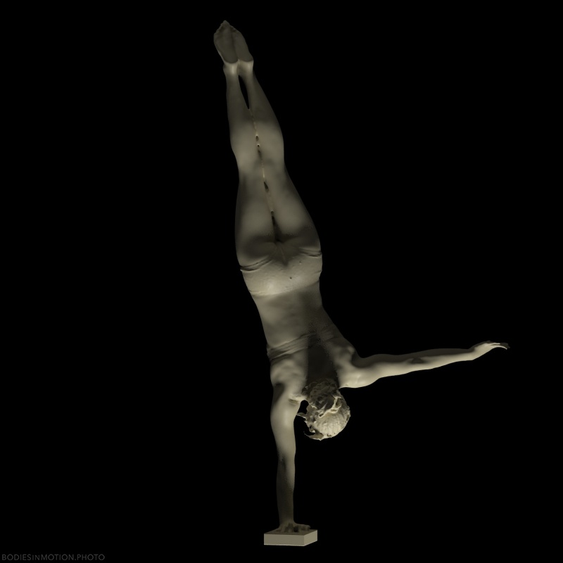 Female Handbalance Contortion 17 bottomlitBlack — figure reference
