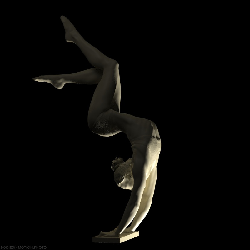 Female Handbalance Contortion 19 bottomlitBlack — figure reference