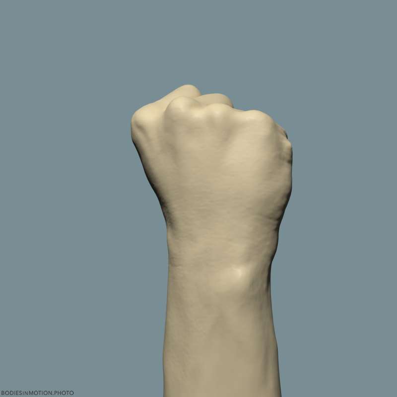 Athletic Male Hand 15 fist keyLightBlue — figure reference