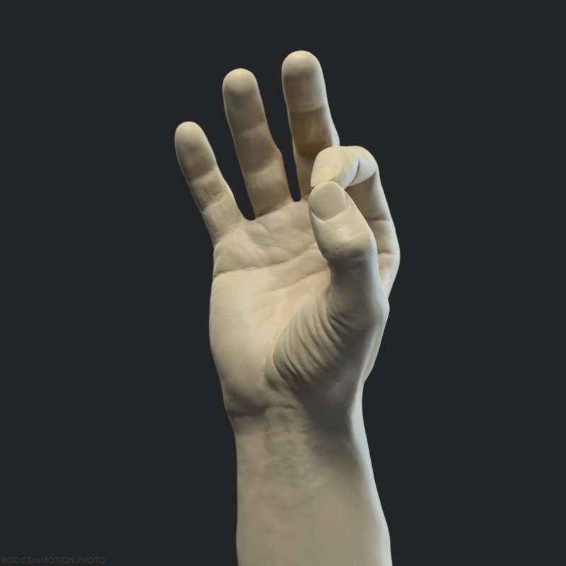Athletic Male Hand 16 OK threePoint — figure reference