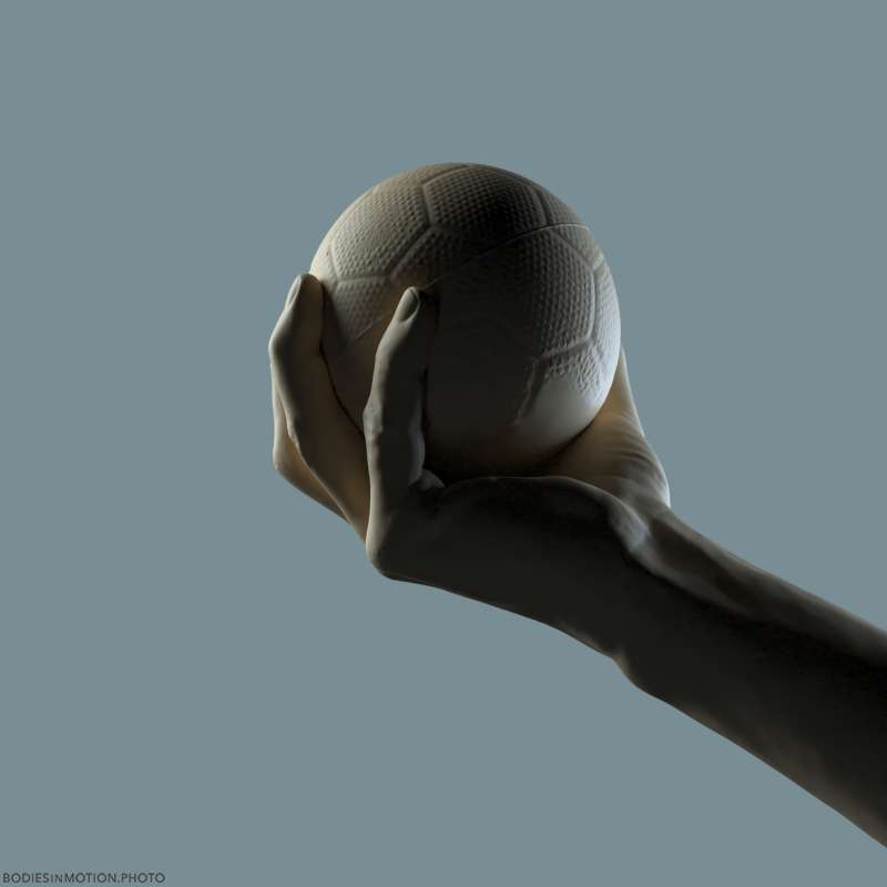 Athletic Male Hand 32 ball rim — figure reference