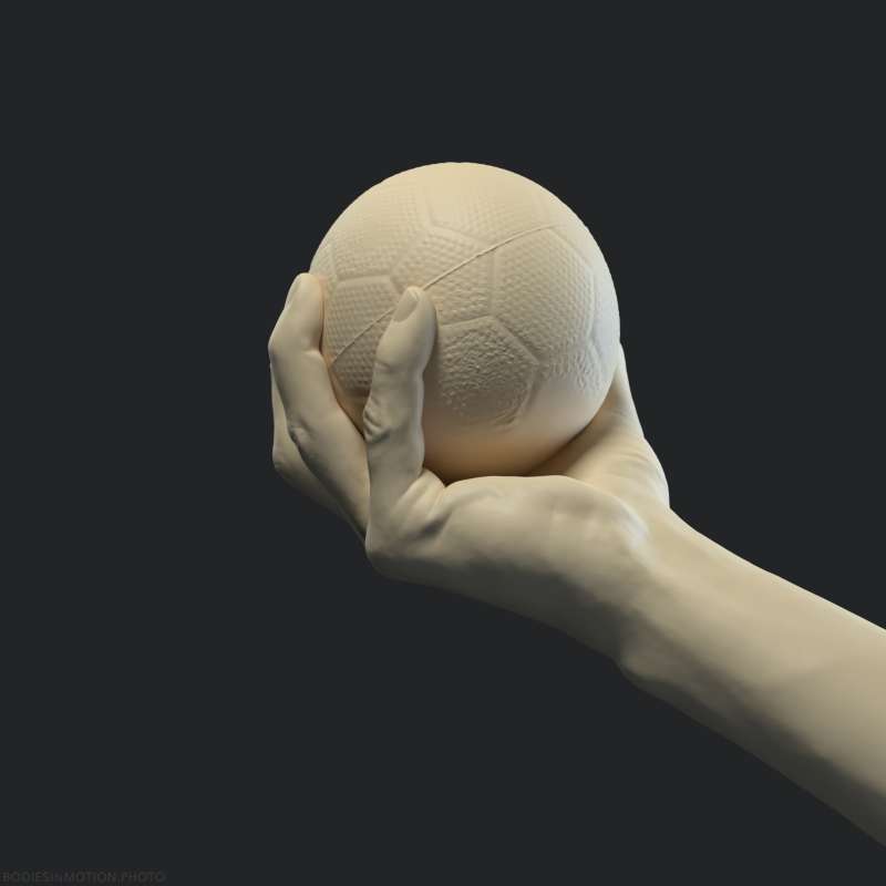 Athletic Male Hand 32 ball threePoint — figure reference