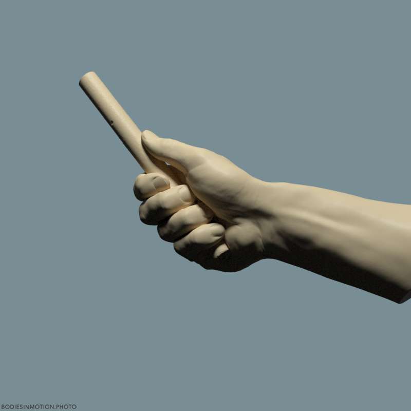 Athletic Male Hand 58 smallGrip keyLightBlue — figure reference