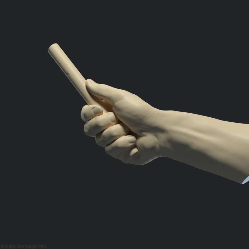 Athletic Male Hand 58 smallGrip threePoint — figure reference