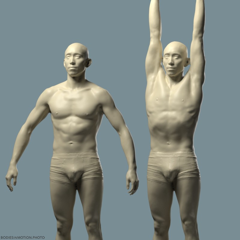 Arm raise 1 threePointLight — figure reference