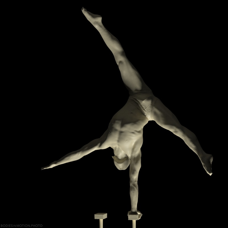 Male handbalancing 11 bottomlitBlack — figure reference