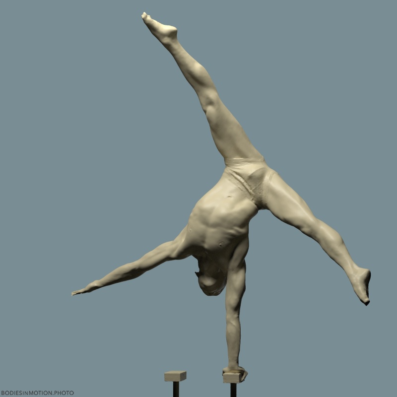 Male handbalancing 11 keyLightBlue — figure reference