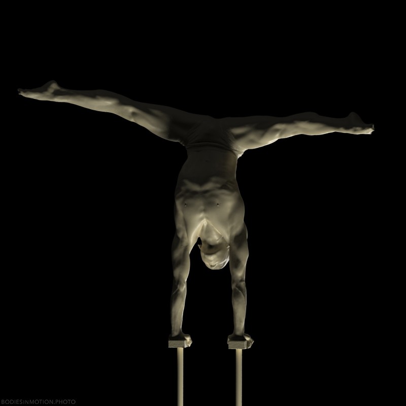 Male handbalancing 9 bottomlitBlack — figure reference
